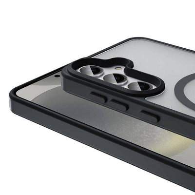 Galaxy S24 Plus Kılıf Magsafe Şarj Özellikli Mat Arka Yüzey Zore Sio Kapak Koyu Mor