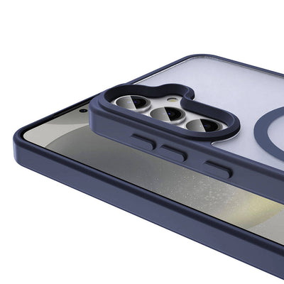 Galaxy S24 Plus Kılıf Magsafe Şarj Özellikli Mat Arka Yüzey Zore Sio Kapak Koyu Mor