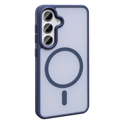 Galaxy S24 Plus Kılıf Magsafe Şarj Özellikli Mat Arka Yüzey Zore Sio Kapak Koyu Mor