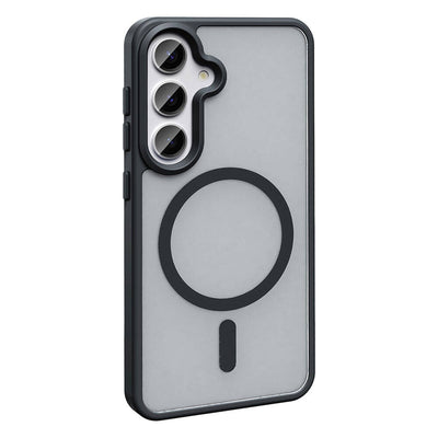 Galaxy S24 Plus Kılıf Magsafe Şarj Özellikli Mat Arka Yüzey Zore Sio Kapak Koyu Mor
