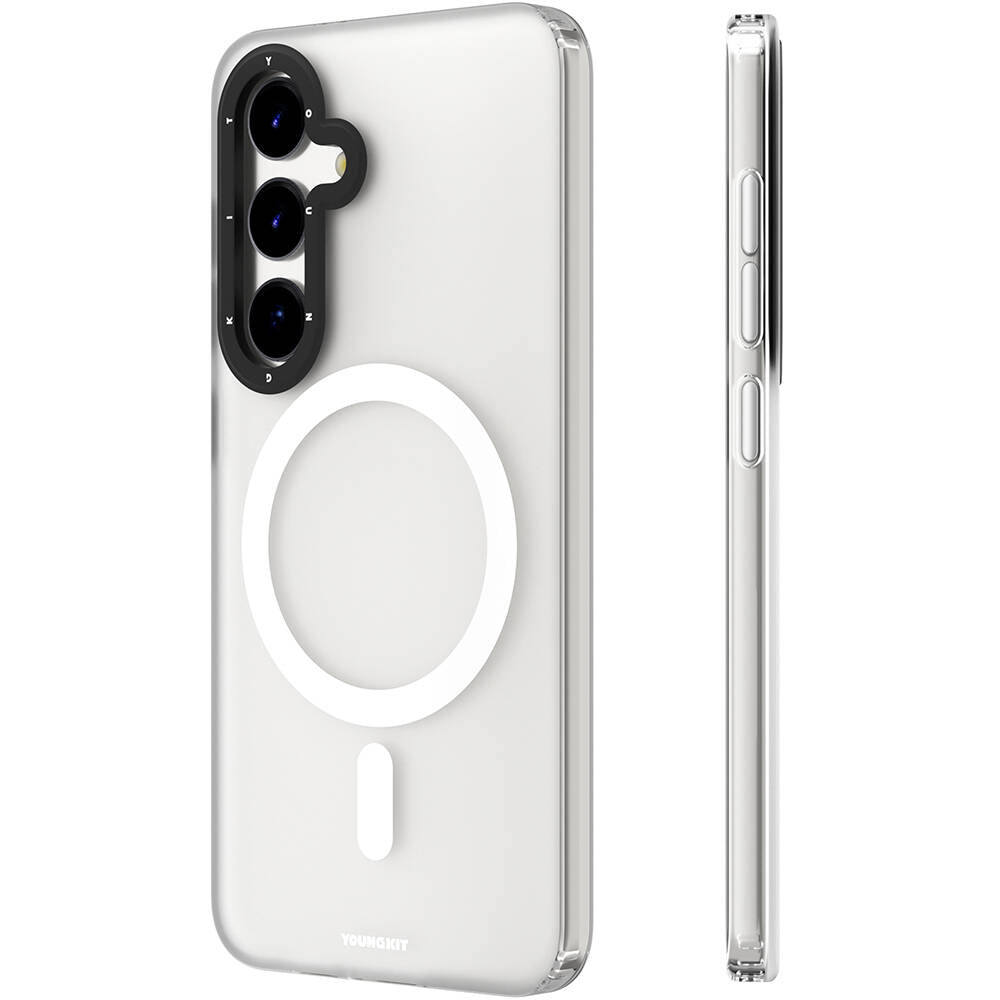 Galaxy S24 Plus Kılıf Magsafe Şarj Özellikli Youngkit Hidden Sand Serisi Kapak Siyah
