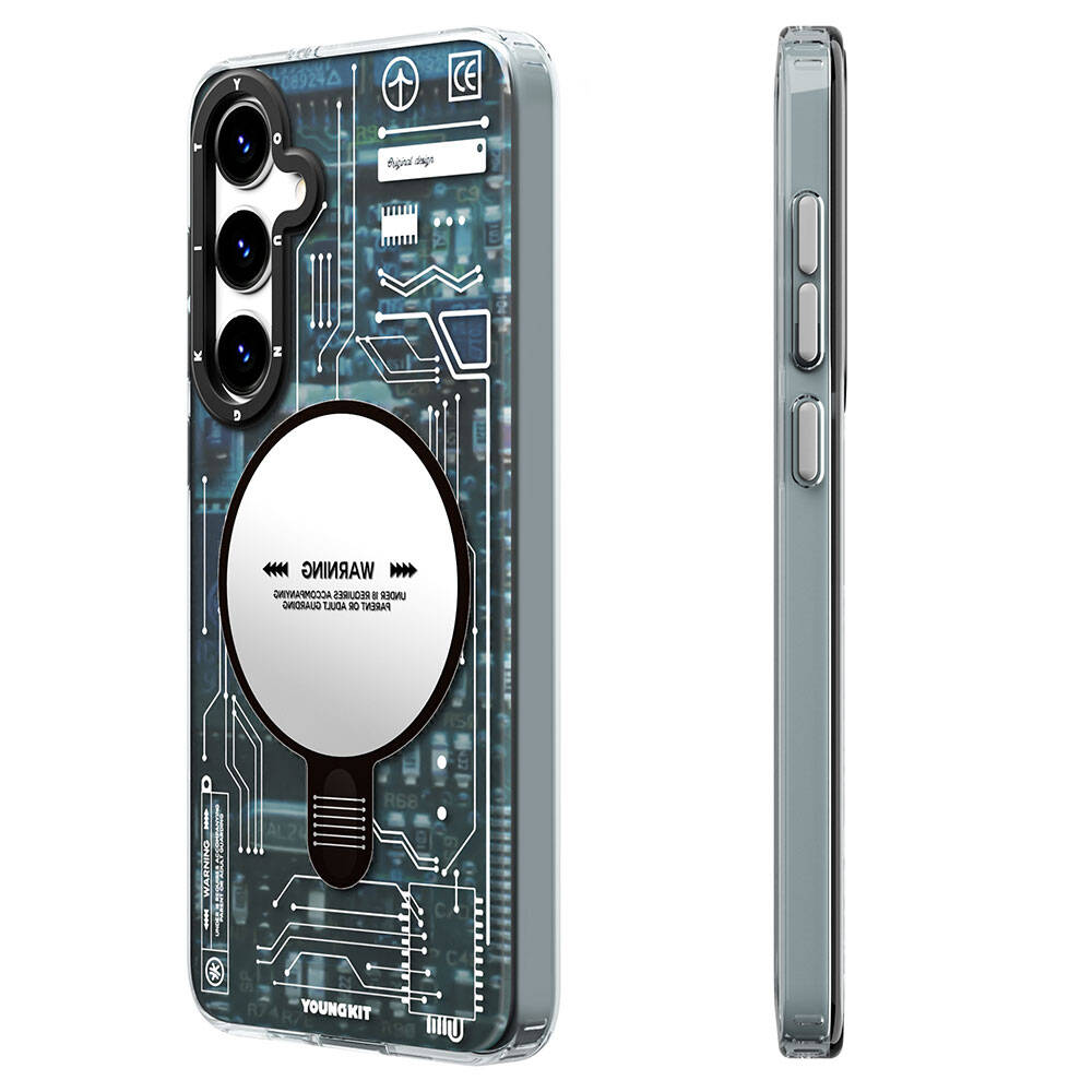 Galaxy S24 Plus Kılıf Magsafe Şarj Özellikli YoungKit Technology Serisi Kapak Kırmızı