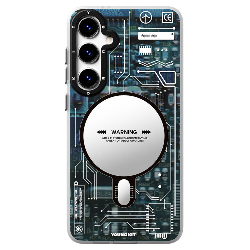 Galaxy S24 Plus Kılıf Magsafe Şarj Özellikli YoungKit Technology Serisi Kapak Kırmızı