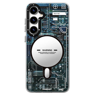 Galaxy S24 Plus Kılıf Magsafe Şarj Özellikli YoungKit Technology Serisi Kapak Kırmızı
