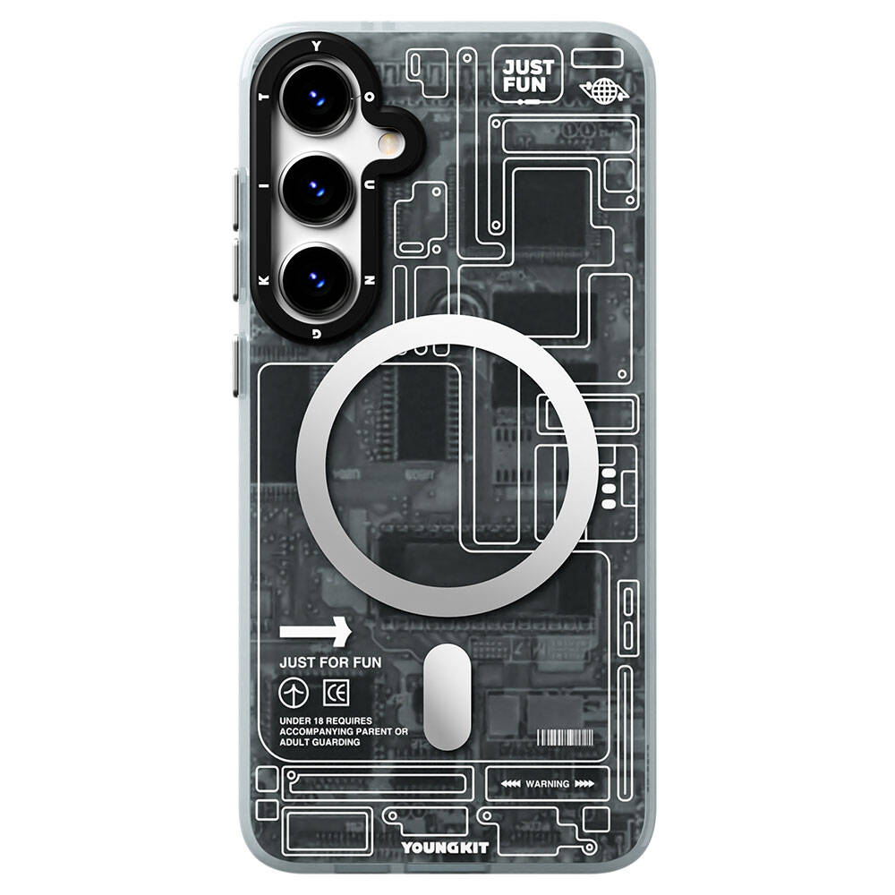 Galaxy S24 Plus Kılıf Magsafe Şarj Özellikli YoungKit Technology Serisi Kapak Kırmızı
