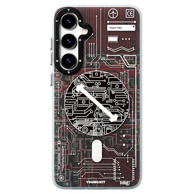Galaxy S24 Plus Kılıf Magsafe Şarj Özellikli YoungKit Technology Serisi Kapak Kırmızı