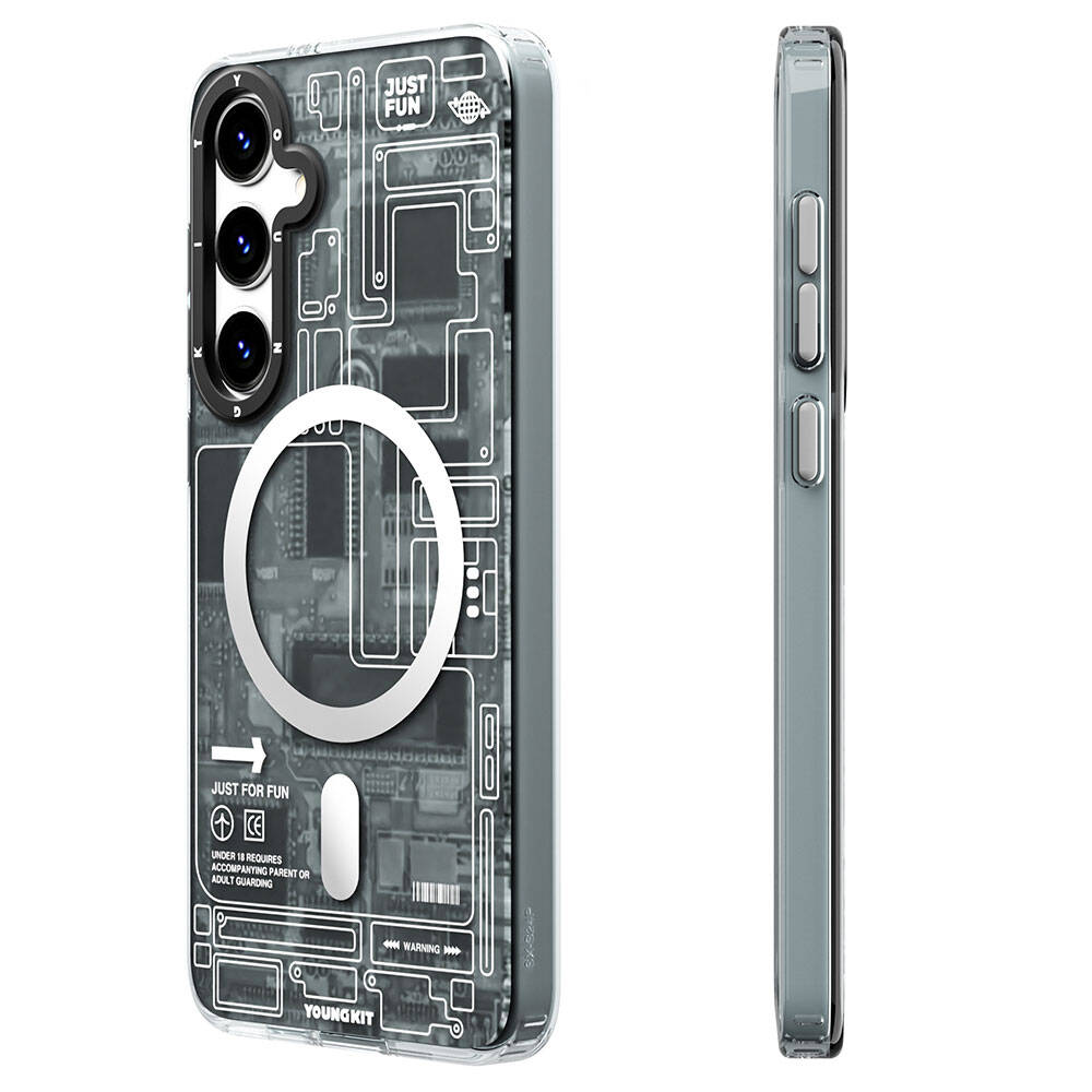 Galaxy S24 Plus Kılıf Magsafe Şarj Özellikli YoungKit Technology Serisi Kapak Siyah