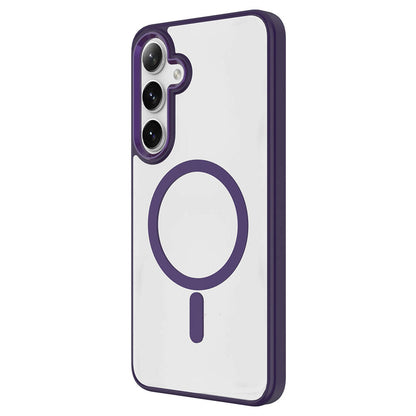 Galaxy S24 Plus Kılıf M-safe Şarj Özellikli Zore Krom M-safe Silikon Kılıf