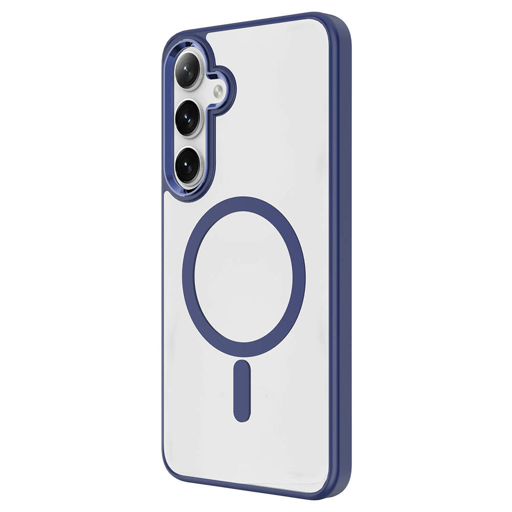 Galaxy S24 Plus Kılıf M-safe Şarj Özellikli Zore Krom M-safe Silikon Kılıf