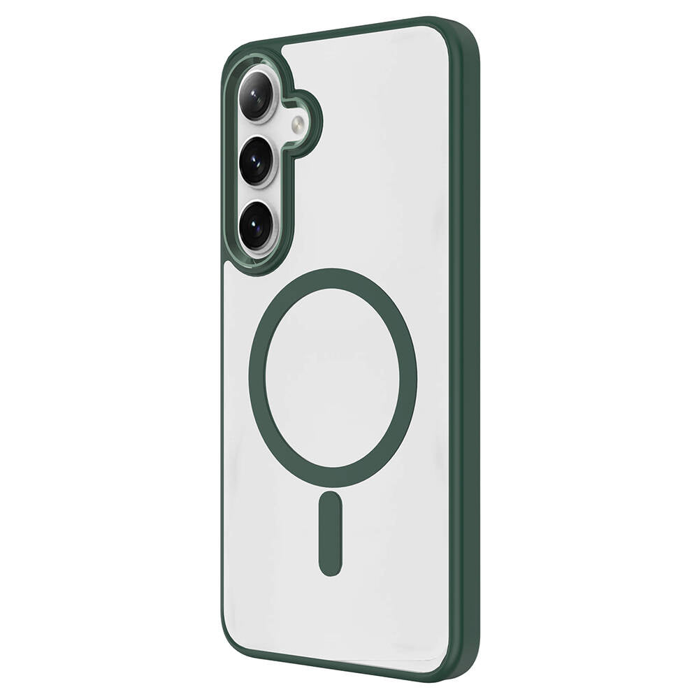 Galaxy S24 Plus Kılıf M-safe Şarj Özellikli Zore Krom M-safe Silikon Kılıf