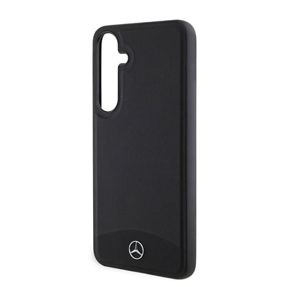 Galaxy S24 Plus Kılıf Mercedes Benz Orjinal Lisanslı M-safe Şarj Özellikli Deri Dokumalı Sade Kılıf