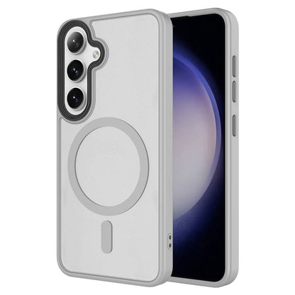 Galaxy S24 Plus Kılıf Sert PC Arka Yüzey Wireless Şarj Özellikli Zore Flet M-safe Kılıf