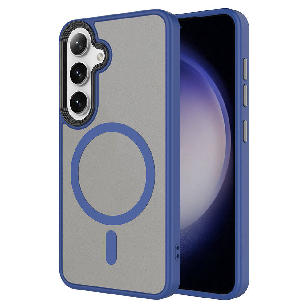 Galaxy S24 Plus Kılıf Sert PC Arka Yüzey Wireless Şarj Özellikli Zore Flet M-safe Kılıf