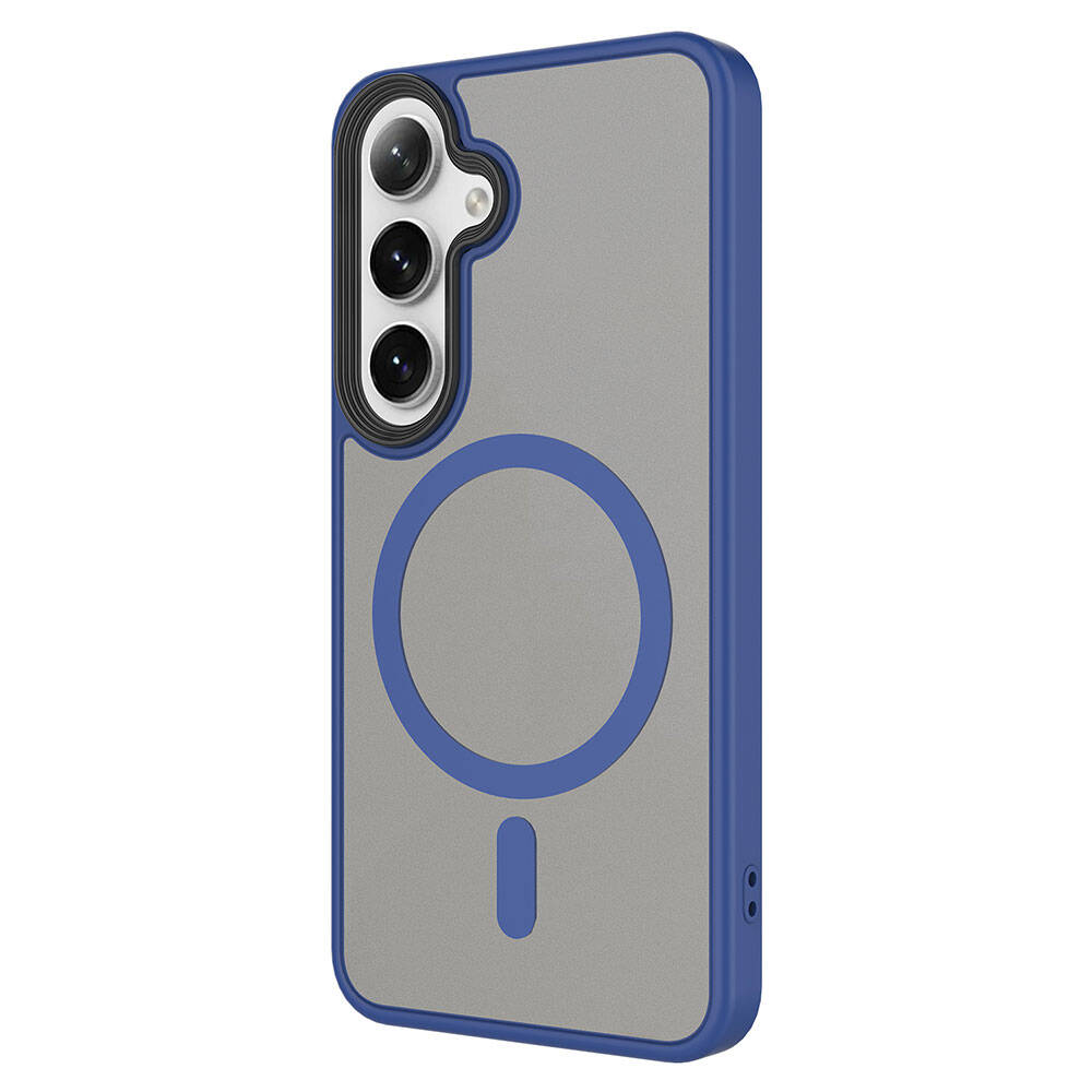 Galaxy S24 Plus Kılıf Sert PC Arka Yüzey Wireless Şarj Özellikli Zore Flet Magsafe Kapak Koyu Yeşil