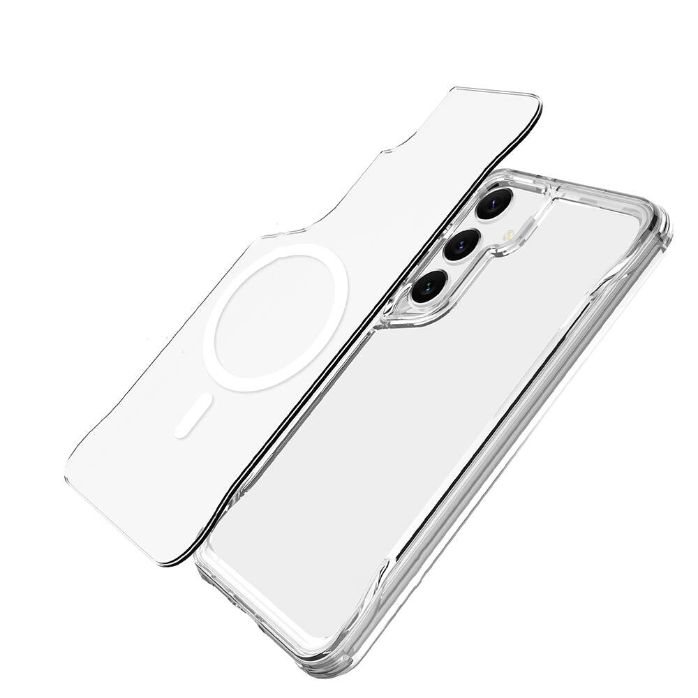 Galaxy S24 Plus Kılıf Zore M-safe Şarj Özellikli T-Max M-safe Kapak Renksiz