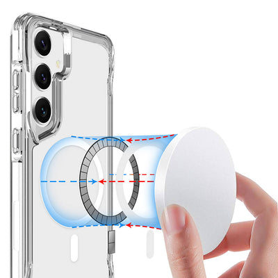 Galaxy S24 Plus Kılıf Zore M-safe Şarj Özellikli T-Max M-safe Kapak Renksiz