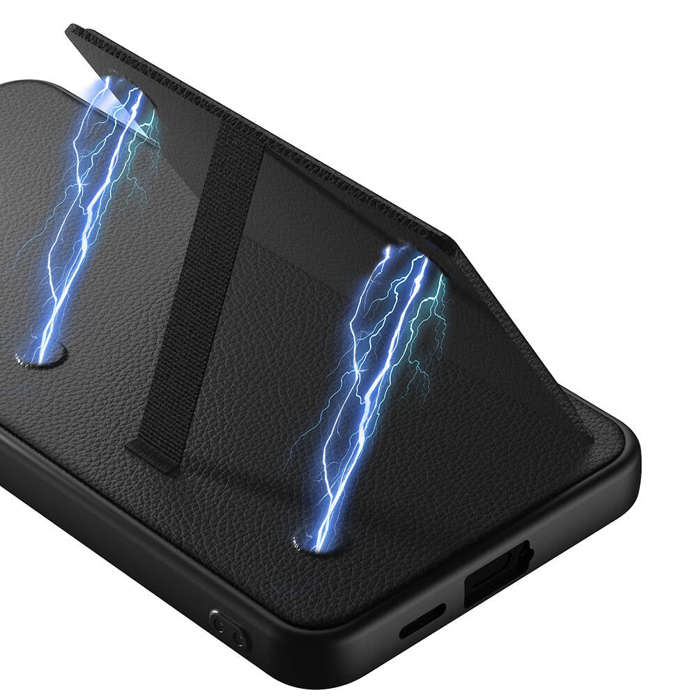 Galaxy S24 Plus Suni Deri Arka Yüzey Zore Kartlıklı Kıpta Silikon Kılıf