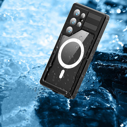 Galaxy S24 Ultra Kılıf M-safe Şarj Özellikli 1-1 Su Geçirmez Kılıf