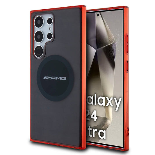 Galaxy S24 Ultra Kılıf AMG Orjinal Lisanslı M-safe Şarj Özellikli Transparan Timeless Kılıf