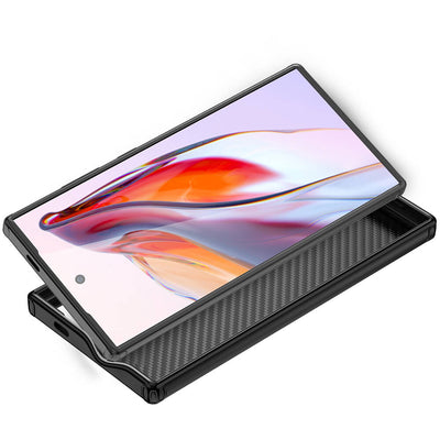 Galaxy S24 Ultra Kılıf Aramid Karbon Fiber Magsafe Özellikli Wlons Radison Kapak Siyah
