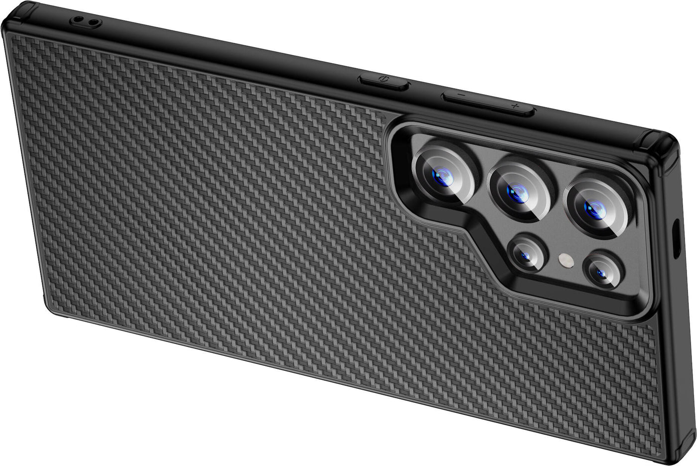 Galaxy S24 Ultra Kılıf Aramid Karbon Fiber Magsafe Özellikli Wlons Radison Kapak Siyah