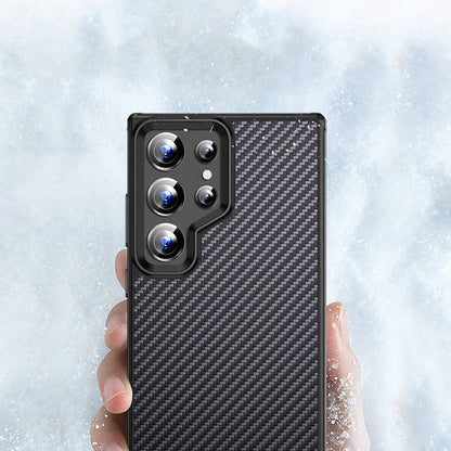 Galaxy S24 Ultra Kılıf Aramid Karbon Fiber M-safe Özellikli Wlons Radison Kılıf