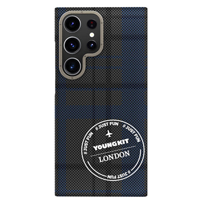 Galaxy S24 Ultra Kılıf Ekose Desenli Youngkit Gezhi Serisi Kılıf
