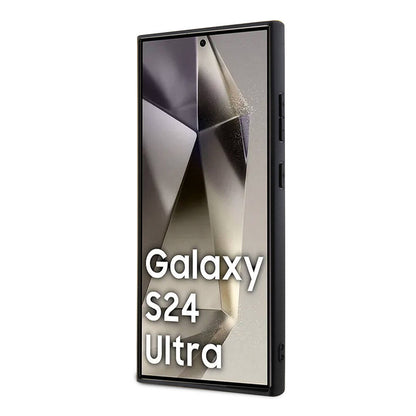 Galaxy S24 Ultra Kılıf Guess Orjinal Lisanslı 4G Desenli Üçgen Logolu Standlı Deri Kılıf