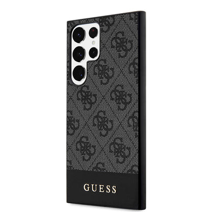 Galaxy S24 Ultra Kılıf Guess Orjinal Lisanslı PU Deri Şerit Logo Dizaynlı Kılıf