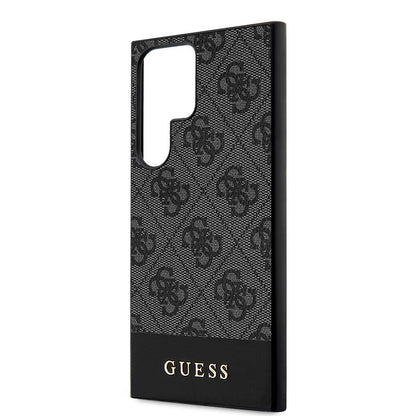 Galaxy S24 Ultra Kılıf Guess Orjinal Lisanslı PU Deri Şerit Logo Dizaynlı Kılıf