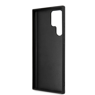 Galaxy S24 Ultra Kılıf Guess Orjinal Lisanslı PU Deri Yazı ve 4G Metal Logolu Desenli Kapak Pembe