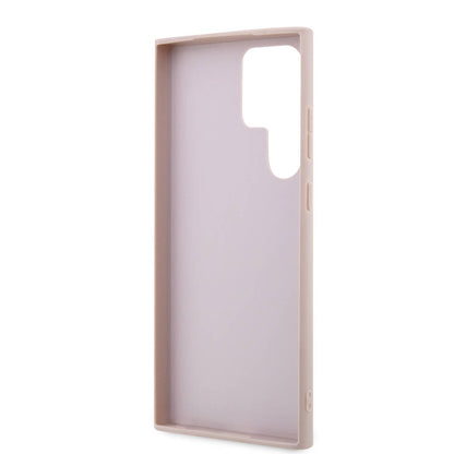 Galaxy S24 Ultra Kılıf Guess Orjinal Lisanslı PU Deri Yazı ve 4G Metal Logolu Desenli Kılıf