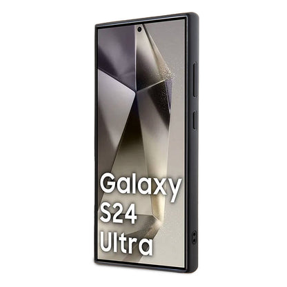 Galaxy S24 Ultra Kılıf Guess Orjinal Lisanslı Taşlı Arka Yüzey Üçgen Logolu Kılıf