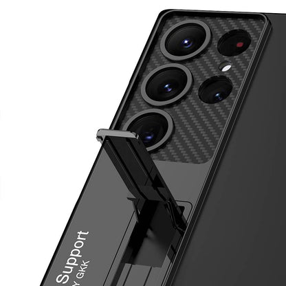 Galaxy S24 Ultra Kılıf Kamera Korumalı Şeffaf Tasarımlı Zore Lego Standlı Kılıf