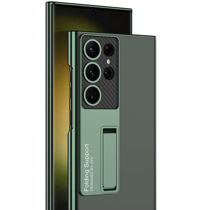 Galaxy S24 Ultra Kılıf Kamera Korumalı Şeffaf Tasarımlı Zore Lego Standlı Kılıf