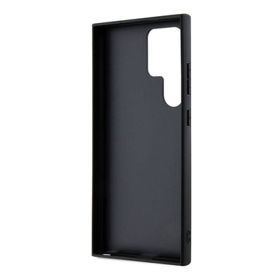 Galaxy S24 Ultra Kılıf Karl Lagerfeld Orjinal Lisanslı Saffiano Monogram Metal Logo Kapak Gri