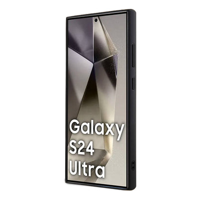 Galaxy S24 Ultra Kılıf Karl Lagerfeld Taşlı Metal Logo Orjinal Lisanslı Kapak Gümüş