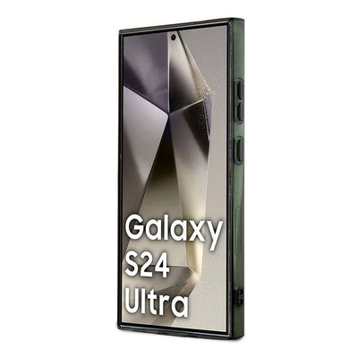 Galaxy S24 Ultra Kılıf Lacoste Orjinal Lisanslı Magsafe Şarj Özellikli Çift Katmanlı Timsah Logolu Blend Monogram Kapak Petrol Yeşil