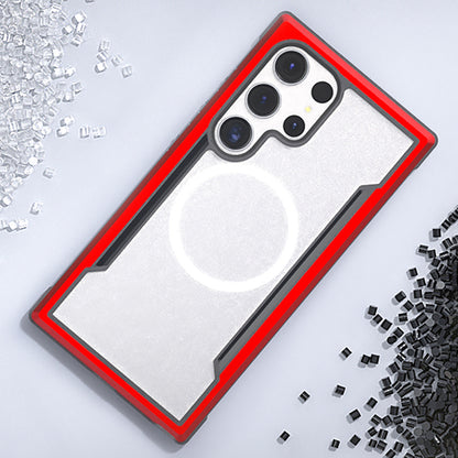 Galaxy S24 Ultra Kılıf M-safe Şarj Özellikli Airbagli Raptic Shield Serisi Şeffaf Arka Yüzey Kılıf