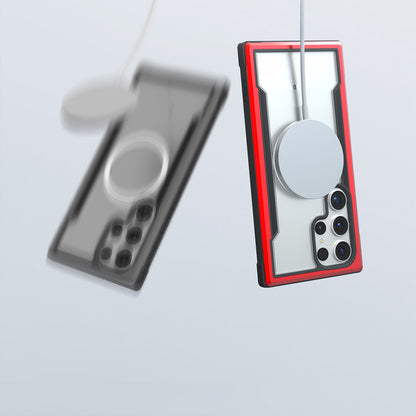 Galaxy S24 Ultra Kılıf M-safe Şarj Özellikli Airbagli Raptic Shield Serisi Şeffaf Arka Yüzey Kılıf