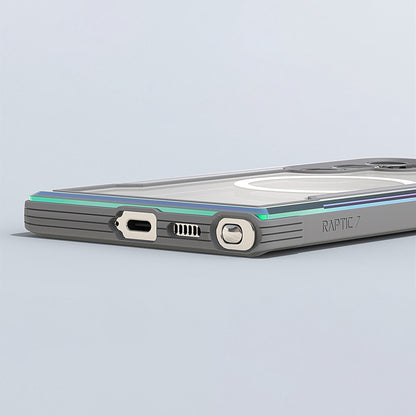 Galaxy S24 Ultra Kılıf M-safe Şarj Özellikli Airbagli Raptic Shield Serisi Şeffaf Arka Yüzey Kılıf