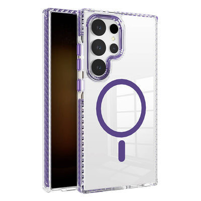 Galaxy S24 Ultra Kılıf M-safe Şarj Özellikli Airbagli Takılabilir Askı Aparatlı Zore Nana Kılıf