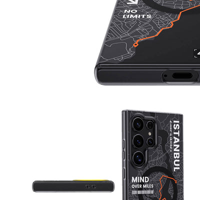 Galaxy S24 Ultra Kılıf Magsafe Şarj Özellikli Benks City Serisi Kapak Mavi