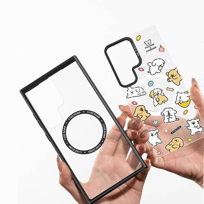 Galaxy S24 Ultra Kılıf Magsafe Şarj Özellikli Casebang Body Frame Kapak Siyah