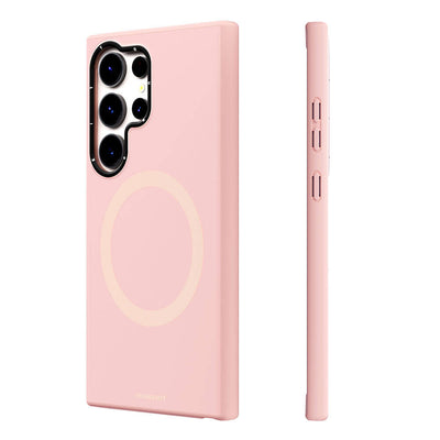 Galaxy S24 Ultra Kılıf Magsafe Şarj Özellikli Çizilmeye Ve Aşınmaya Dayanıklı Youngkit Velvet Serisi Kapak Mavi
