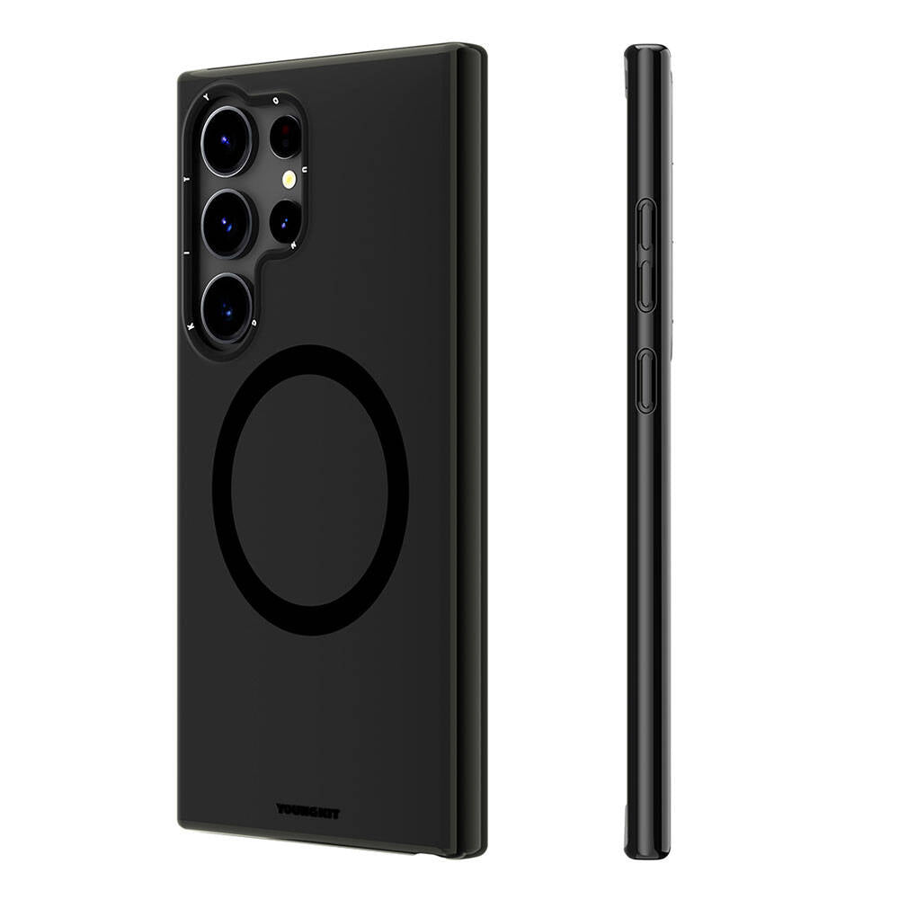 Galaxy S24 Ultra Kılıf M-safe Şarj Özellikli Çizilmeye Ve Aşınmaya Dayanıklı Youngkit Velvet Serisi Kılıf