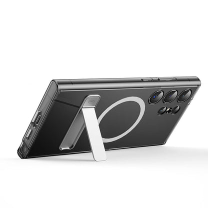 Galaxy S24 Ultra Kılıf M-safe Şarj Özellikli Kamera Korumalı Standlı Wiwu KCC-025 Aurora Serisi Kılıf