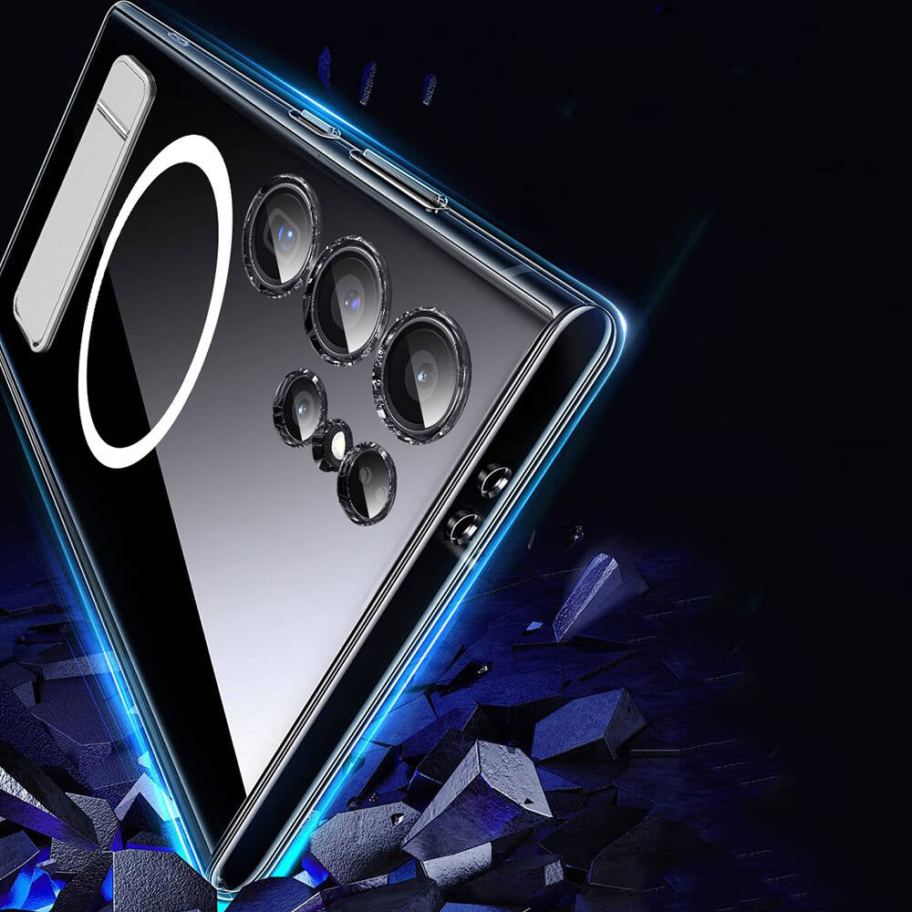 Galaxy S24 Ultra Kılıf M-safe Şarj Özellikli Kamera Korumalı Standlı Wiwu KCC-025 Aurora Serisi Kılıf