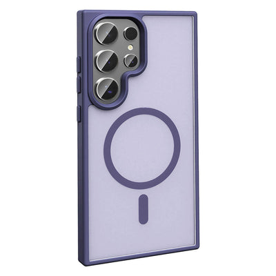 Galaxy S24 Ultra Kılıf M-safe Şarj Özellikli Mat Arka Yüzey Zore Sio Kapak Siyah