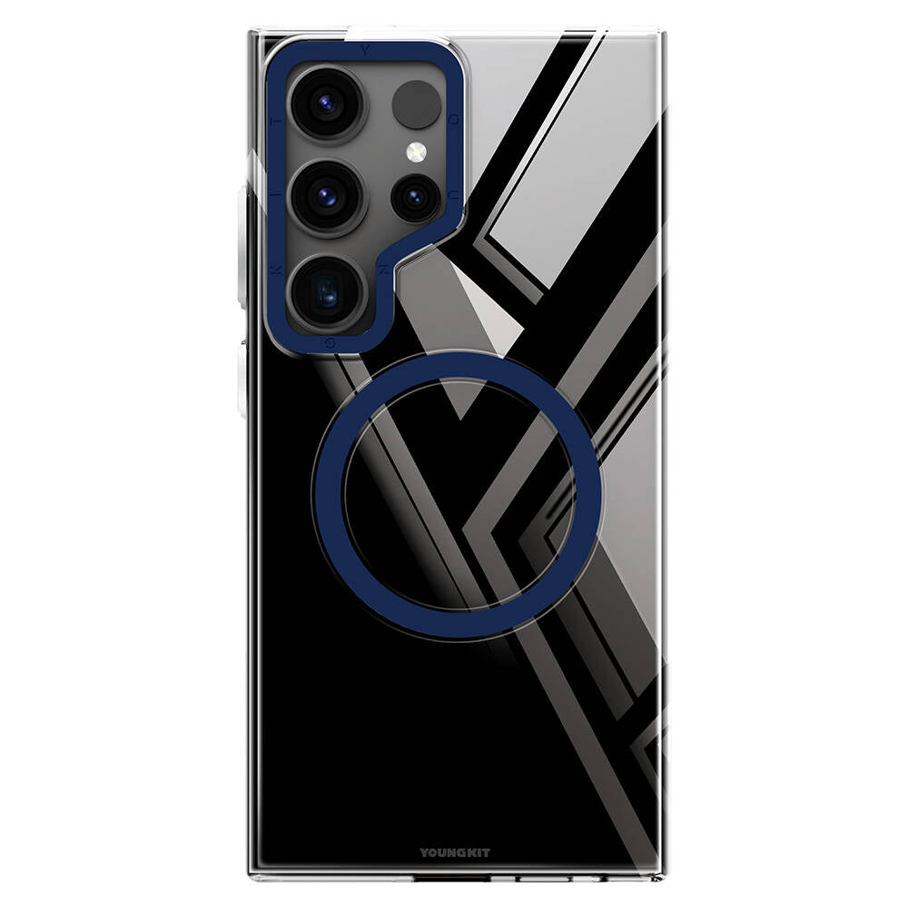 Galaxy S24 Ultra Kılıf M-safe Şarj Özellikli Sararmaya Karşı Dayanıklı Youngkit Clear Crystal Serisi Kılıf